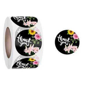500pcs Thank You Sticker Roll 0.98inch Small Round Circle Sticker